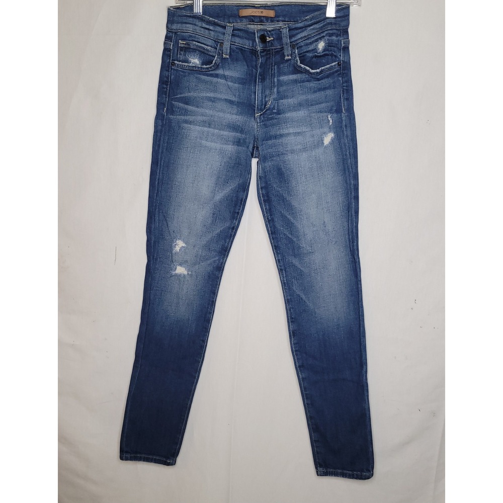 Joe's Jeans Vintage Reserve 1971‎ Skinny Ankle Distressed Blue Denim Size 27
